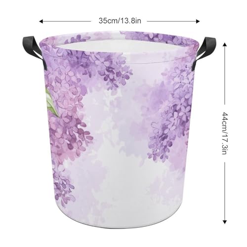 Panier à linge pliable lilas : la corbeille fleurie rétractable et esthétique - 3