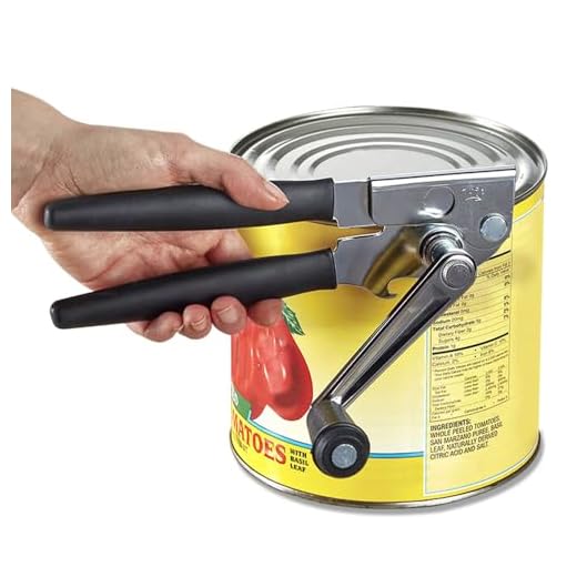 NUFR Stevige handmatige blikopeners met rubberen handgrepen, professionele kwaliteit.