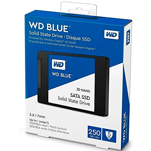 Image of Western Digital WD Blue 2.5 inch SATA SSD, 550MB /s R, 525MB /s W, 5 Y Warranty, 250GB