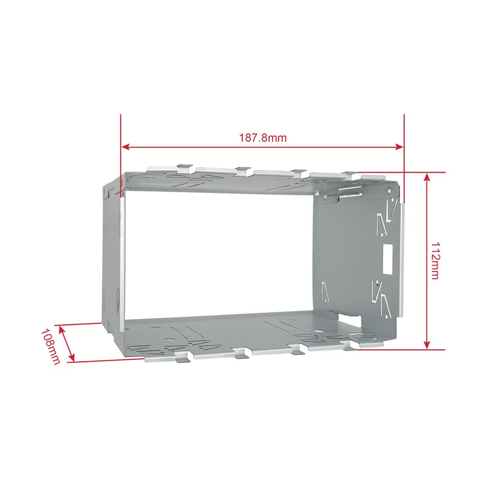 DYNAVIN Uniwersalna ramka do montażu radia samochodowego, podwójna rama 2 DIN, metalowa rama, zestaw montażowy do radia samochodowego z podwójnym DIN, odtwarzacz DVD, nawigacja GPS; MFK-H