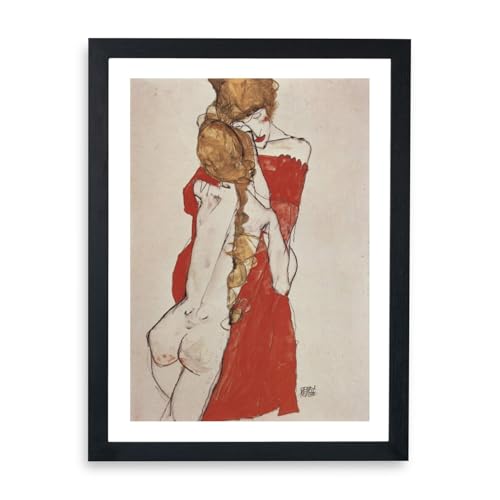 Affiche encadrée Egon Schiele art moderne Spiffing Prints One in Red Medium