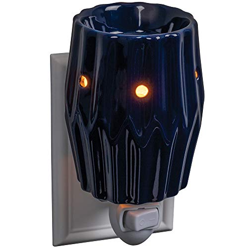 Scentworks Blue Agave Ceramic Plug-In Wax Melter & Essential Oil Diffuser, Easy-Clean, 3” Round x 5.5” H