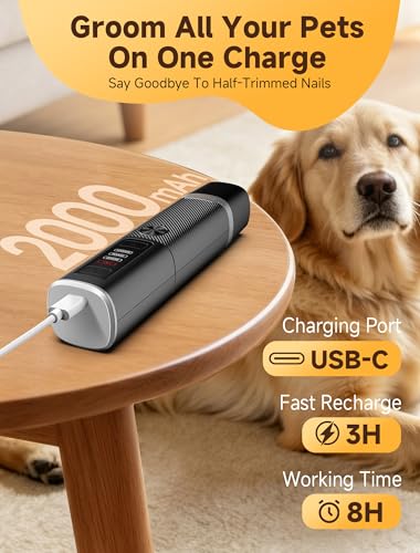 Image of Dog Nail Grinder Whisper Quiet & Safe for Sensitive Dogs & Cats