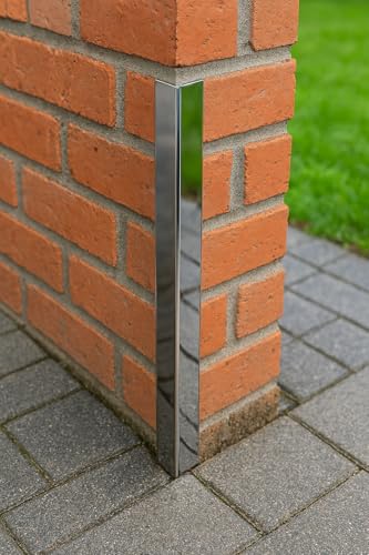 Image of Stainless Steel Chrome/Mirror Polished Angle, Corner trims and protectors. Equal & unequal - 40mm x 40mm 500mm Long - 2 Pack (Mirror Pol)