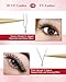 NAGARAKU U Eyelash Extensions Supplies 2D UU Lash Easy Fan Russian Volume Crisscross Eyelashes Handwoven U Shaped Mesh Wispy Clusters 12 Rows Eye Lashes Matte Black - 0.07D Curl 15mm