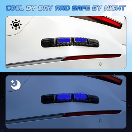 Image of Janvitha Set of 2 Car Bumper Safe Guard Strip, Universal Front Rear Bumper Protector Anti-Collision Anti-Scratch for All Cars and Trucks (2 * 1, Blue)