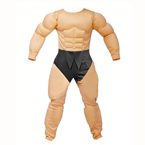 Combinaison humour muscles garçon déguisement rigolo abdos pectoraux
