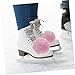 Garneck Roller Skate Laces Replacement 4 Pairs Fur Balls Shoelaces Ice Shoes Laces for Skating Safety