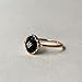 FAMIVES Vintage Black Onyx Engagement Ring for Women Gold Art Deco Solitaire Wedding Ring Unique Oval Cut Stone Anniversary Jewelry Size 7