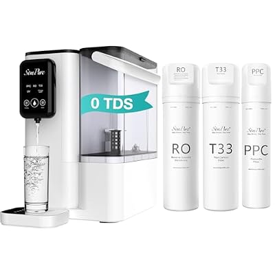 SimPure Y9T Countertop Reverse Osmosis System (Comes with One Set Extra Replacement Cartridge)