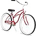 Firmstrong Urban Lady Single Speed Beach Cruiser Bicycle, 26-Inch, Red