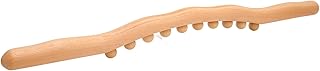 Wood Therapy Massage Tool, 23.9" Wooden Scraping Stick, 10 Beads Gua Sha Massage Stick, Lymphatic Drainage, Anti Cellulite Body Sculpting, Scraping Massage Bar for All Body Back Belly Shoulder
