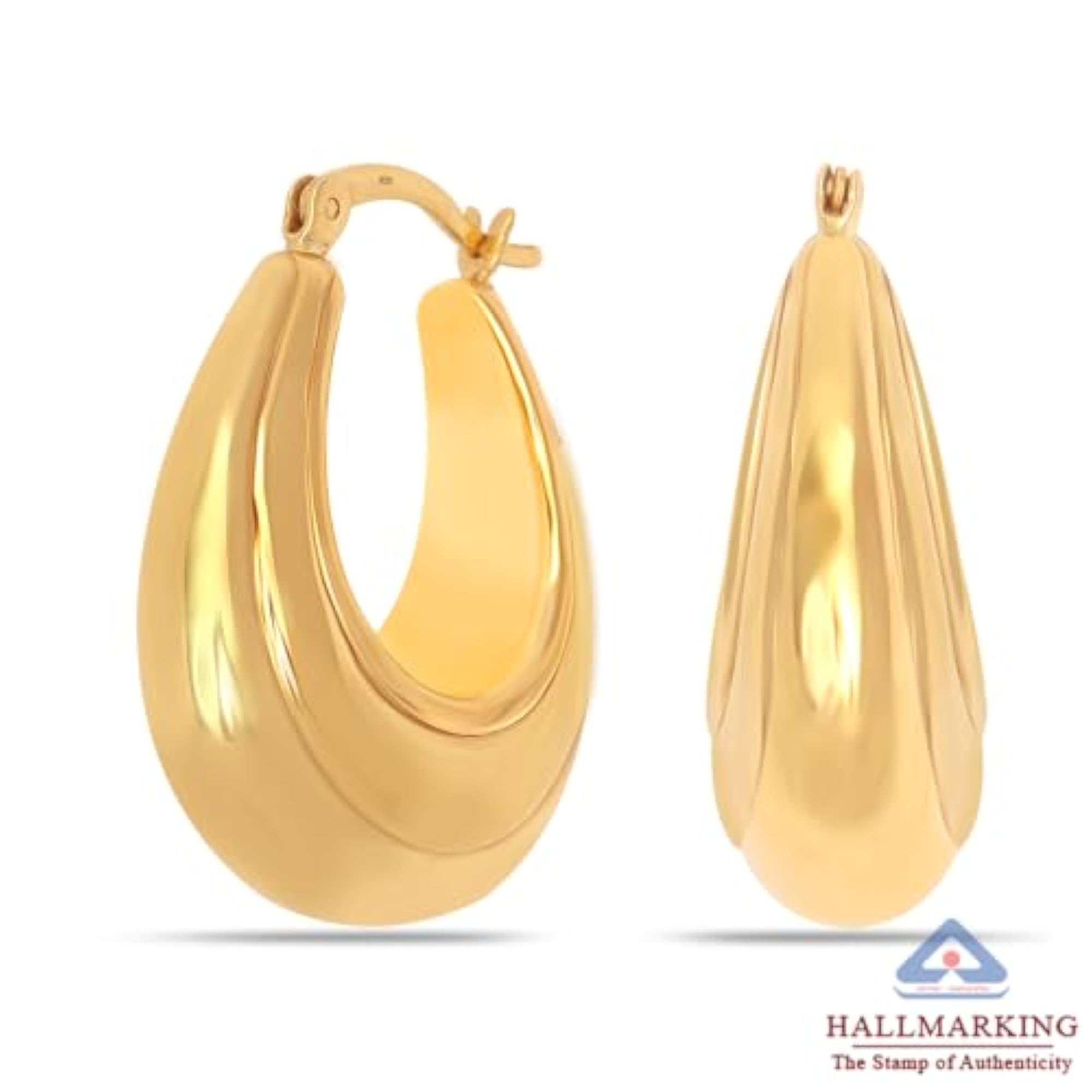 Women's 925 Sterling Silver Elegant Designer Hoop Earrings