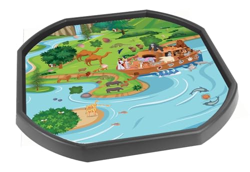 Image of Noah's Ark Vinyl Tuff Tray Insert - 86 x 86 cm - Ideal for Large Tuff Spot Tuff Tray - Tuff Tray NOT Included