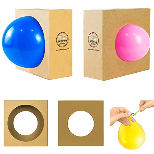 Party Zealot 2 Pack Balloon Sizes Measuring Box Tool and 100 Free Balloon Ties for Creating Perfect Balloon Arch and Balloon Column Stand