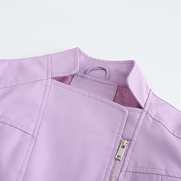 Adhdyuud Vrouwen Casual Zwart Lederen Jas Vintage PU Rits Lange Mouw Korte Streetwear Oversize Jas