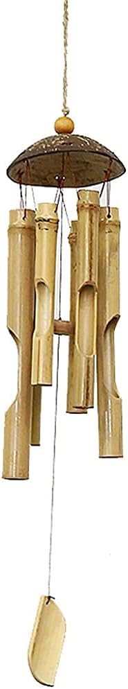 Amazon 竹風鈴ココナッツウッド手作り風鈴素朴な竹風鈴ビッグベルチューブ風鈴家の装飾 小 置物 オブジェ オンライン通販