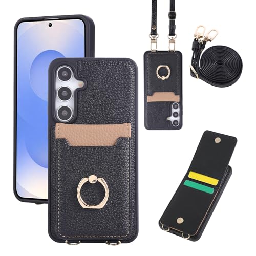 Yuotky Samsung Galaxy S26�p�̃P�[�X �蒠�^ �M�����N�V�[S26 �P�[�X �V�����_�[ Galaxy S26 �J�o�[ �w�ʎ蒠�^ �M�����N�V�[s26 �J�o�[ �����O�t�� �X�^���h�@�\ �J�[�h���[ ���|�� �ϏՌ� �g�уP�[�X �i�u���b�N