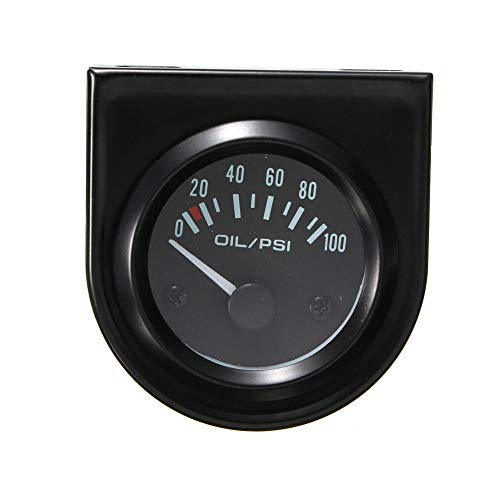 Mintice 2 52mm Licht Kfz Auto Öldruck Anzeige Oil Pressure Anzeige Instrument Gauge Meter Rauchfarbe Len Zeiger Indikator