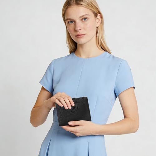 Image of Small Wallet for Women Card Holder with Double Zipper Pockets