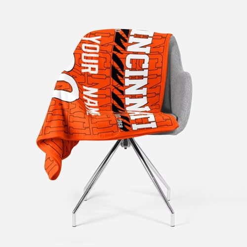 Image of ANTKING Cincinnati Throw Blanket for Men Women Boy Custom Name and Number Gifts