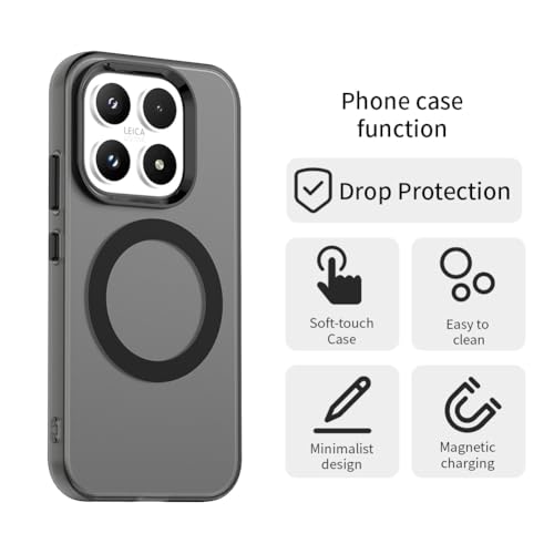 Image of for Xiaomi 17 Case Magnetic Case Anti Drop Hybrid Phone Back Cover - Black
