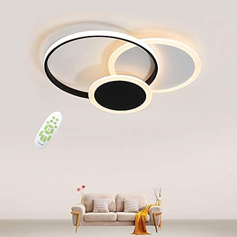 32W Round LED Ceiling Light, 3200lm Aluminum LED Ceiling Lamp, Dimmable with Remote Control, 3000K - 6000K, Φ42*6CM, Modern Ceiling Lights for Living Room, Study, Bedroom, Hallway Cover