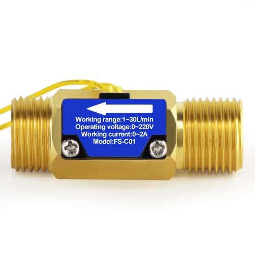 Interrupteur de débit d'eau G1/2" DIGITEN FS-C01 avec filtre intégré pour circuit AC DC