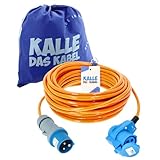CEE Verlängerung Kalle Blue Signal Winkel Industrie BAU Boot Womo Camping Vollpur-Premium-Leitung (30 Meter)