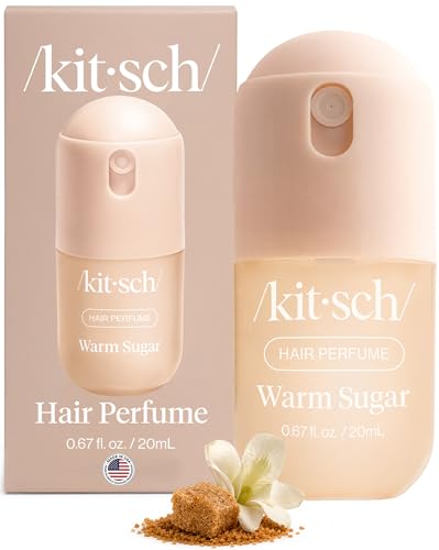 Image of Kitsch Hair Perfume for Women - Warm Sugar, 20mL | Clean, Deodorizing & Patented Odor-Eliminating Technology Hair Spray & Body Mist | Freshen Hair, Body & Pillows