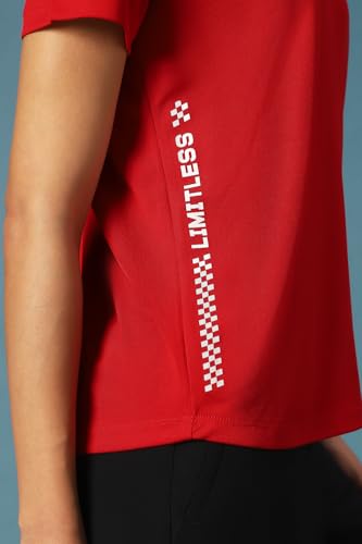 Image of PUMP'D Women's Polyester Regular fit T-Shirt | Quick Dry | Workout Active Gym Wear| Running T-Shirts Quick Dry Sports Half Sleeve Round Crew Neck