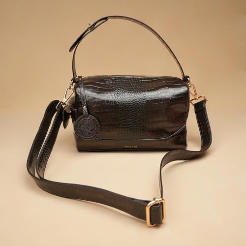 Image of Theater Bonbon Crossbody Duffle Bag for Women Structured Shoulder Handbag with Adjustable and Detachable Strap