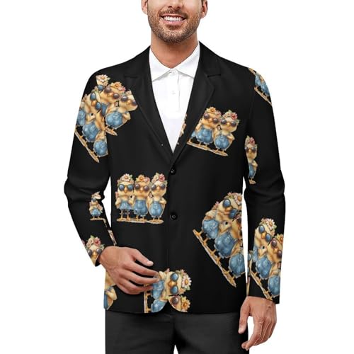 Chicken Mom Lady Mens Blazer Lightweight Sport Coat Two Button Suit Jackets