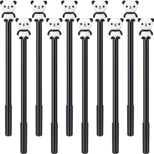 20 bolígrafos gel negro panda pack escolar miniatura 1