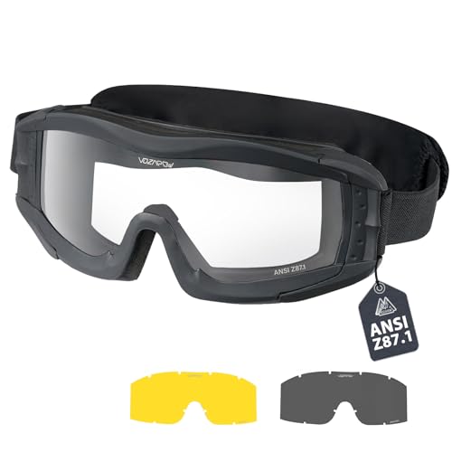 VOZAPOW Airsoft Goggles Anti Fog with ANSI Z87.1 Certified, Safety Goggles...