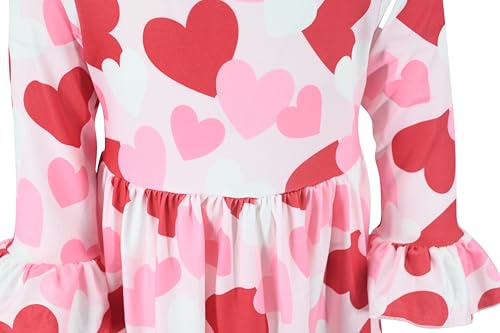 Image of Girls Long Sleeve Ruffled Dresses for Toddlers and Kids