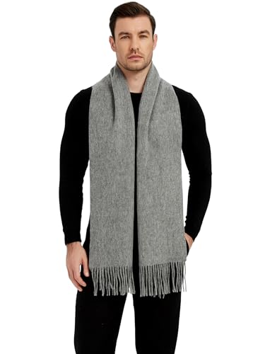 Novawo Mens Wool Scarf Warm And Soft Long Scarves Winter Stylish Scarf thumb #1