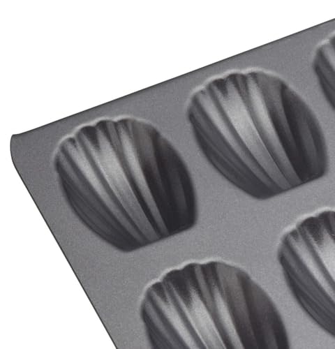 MasterClass Madeleine-Blech mit PTFE-, PFOA- und BPA-freier Antihaftbeschichtung, robuster 1 mm dicker Karbonstahl, 12-Loch-Kuchenform… – Ansicht 4