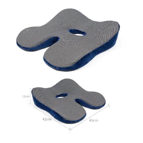 Image of DUNGRANI Ortho Pro Max Seat Cushion for Tailbone, Coccyx, Hip, Sciatica Pain Relief | Office Chair, Car Seat, Upto 125kg | 600+ Cooling Air Vents | Patented SmartGRID | Washable Cover (Design 8)