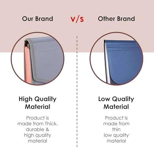 Image of Polen Men Polypropylene Expanding Cheque Book Holder Case, 13 Pocket Multi Passbook Holder /Bill Folder /Passport /Memo Cards /Cash Storage Pouch Organizer with Elastic Swing .(Radiant Grey)