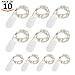 [10-Pack] LED String Lights, 6.6FT LED Moon Lights 20 Led Micro Lights On Silver Copper Wire (Batteries Include) for DIY Wedding Centerpiece, Table Decoration, Party (Cool White)