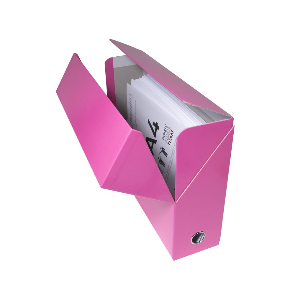 Exacompta 5 Scatole Transfer Iderama Carta A4 Dorso 90 mm Rosa