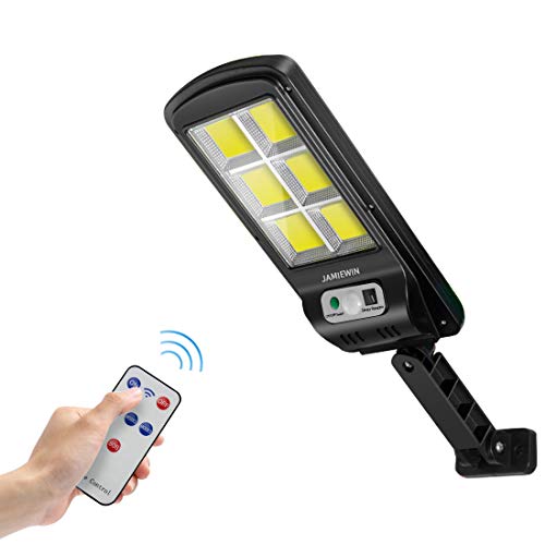 JAMIEWIN 12000LM Luces de Seguridad para Jardín Solar 120 LED Luz de pared Exterior 3 Modo Sensor de Movimiento Luz de Paisaje Impermeable - 1 paquete