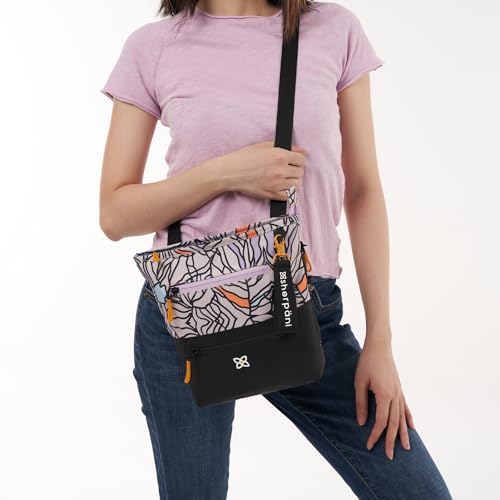 Image of Sherpani Sadie, Nylon Crossbody Bag, Lightweight Shoulder Bag, Travel Cross Body Purse, Crossbody Bags for Women, RFID Protection WITHOUT Coin Purse (Bloom)