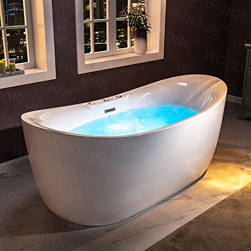 Woodbridge 71" Air Bubble And Whirlpool Jetted Freestanding Bathtub B0034 / Bts1611 #TOP1