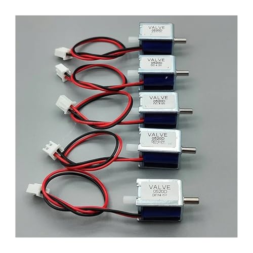Micro válvula solenoide DC 3V normalmente cerrada de flujo para aire 4