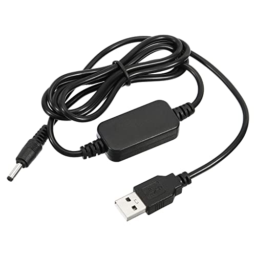 DC 5V a DC 9V USB Step Up Tensione Convertitore Cavo Alimentazione con DC Jack 3.5mm x 1.35mm Ottimo per Router Fotocamera Auto Guida Registratore Nero 12W 2A