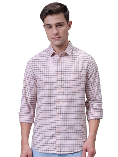 Chemise à carreaux homme coupe ajustée col découpé manches complètes L