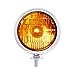 United Pacific 6V Vintage Chrome Fog Light, Amber Lens,OE,C364009