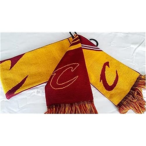 FOCONBA Cleveland Cavaliers ScarfReversible Stripe Style, Team Colors, One Size